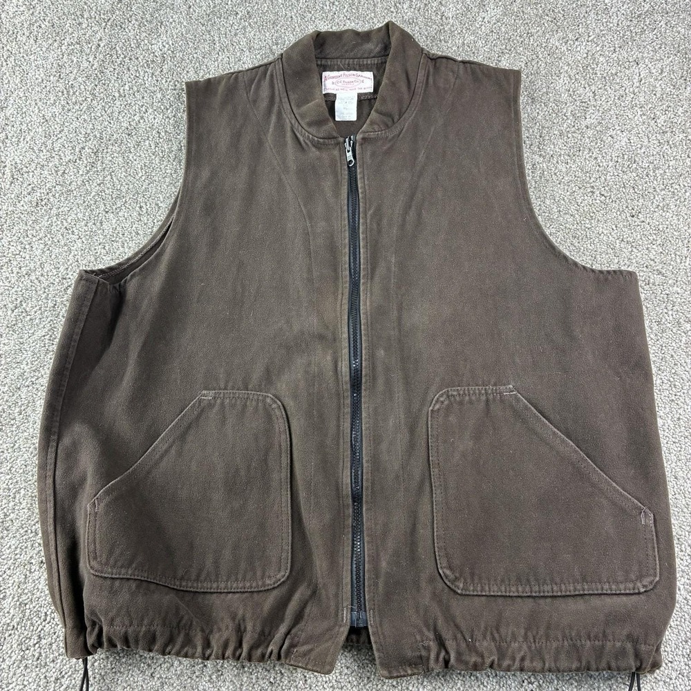 Vintage Filson 151 Size XL Brown Moleskin Outfitter Vest Liner Gorpcore USA Made